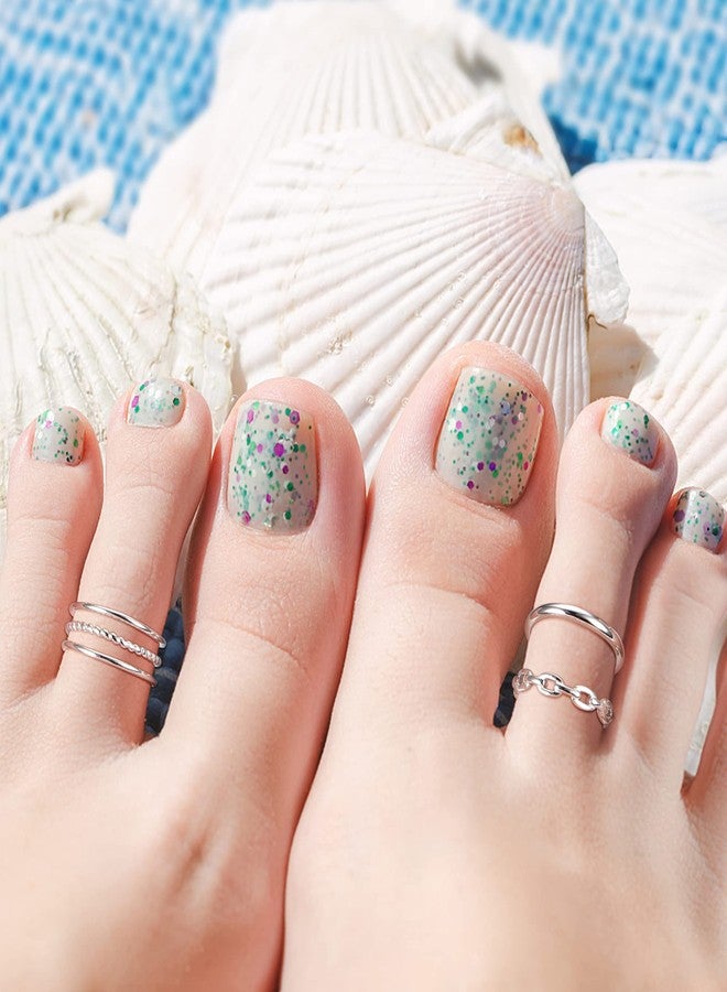 Florideco 3Pcs S925 Sterling Silver Toe Rings for Women Open Toe Ring Comfort-Fit Adjustable Toe Rings Celtic Knot Turquoise Finger Foot Jewelry Set Classic Toe Ring - Image 3
